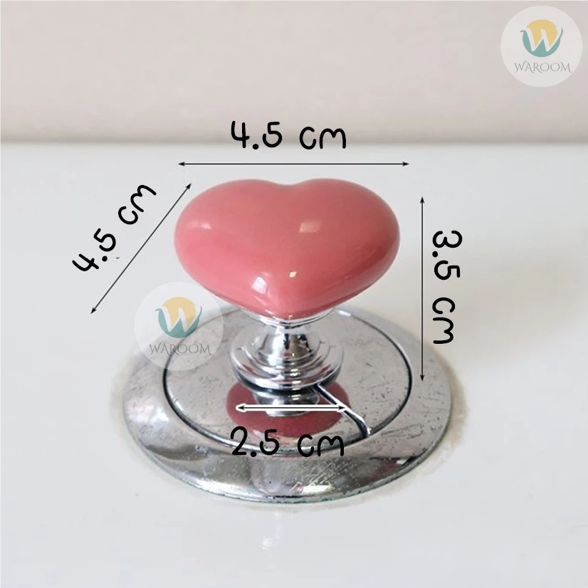 ปุ่มกดชักโครก มือจับประตู ลิ้นชัก รูปหัวใจ สีสันสดใส ติดตั้งง่าย พร้อมกาวติด สีสันสดใส (ราคาต่อ 1 ชิ้น) - รูปที่ 4