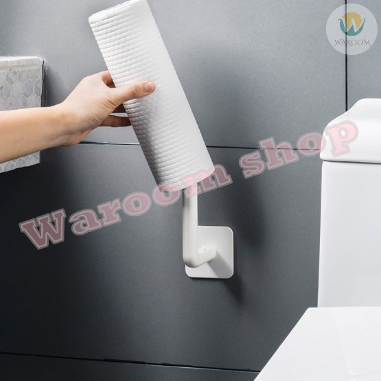 ที่แขวนทิชชู่สีขาว ที่เสียบทิชชู่ ที่แขวนฝาหม้อ ที่แขวนแก้ว ติดตั้งง่าย ราคาถูก - รูปที่ 3