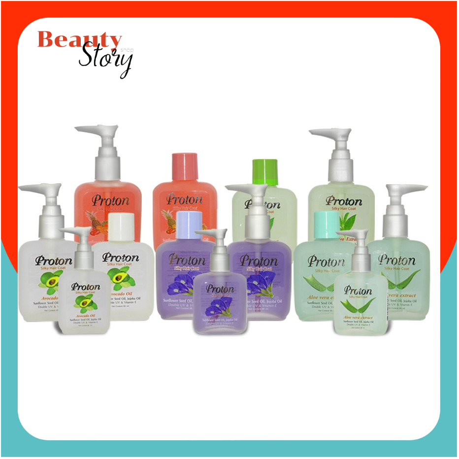 🎏Proton Silky Hair Coat 85 มล (หัวฉีด และแบบเติม) โปรตรอน เซรั่ม บำรุงผม ป้องกันผมแห้งเสีย แตกปลาย Cruset(ครูเซ็ท)