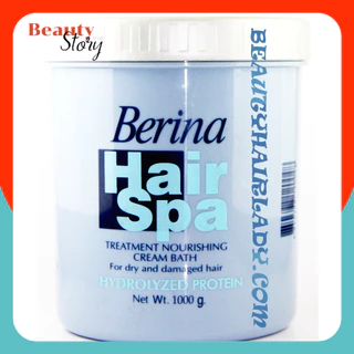 💦Berina hair spa เบอริน่า แฮร์ สปา ทรีตเมนท์ 1000ml กระปุกฟ้า* สำหรับผมแห้งเสีย ที่ผ่านการดัด ย้อม กัดสีผม ผมแตกปลาย