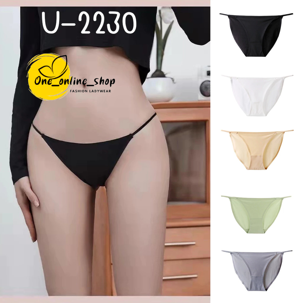 U-2230 ⚡ลดพิเศษ⚡กางเกงชั้นในจีสตริงผ้าฝ้ายเอวต่ําหลากสีเซ็กซี่สําหรับผู้หญิง [One online shop]