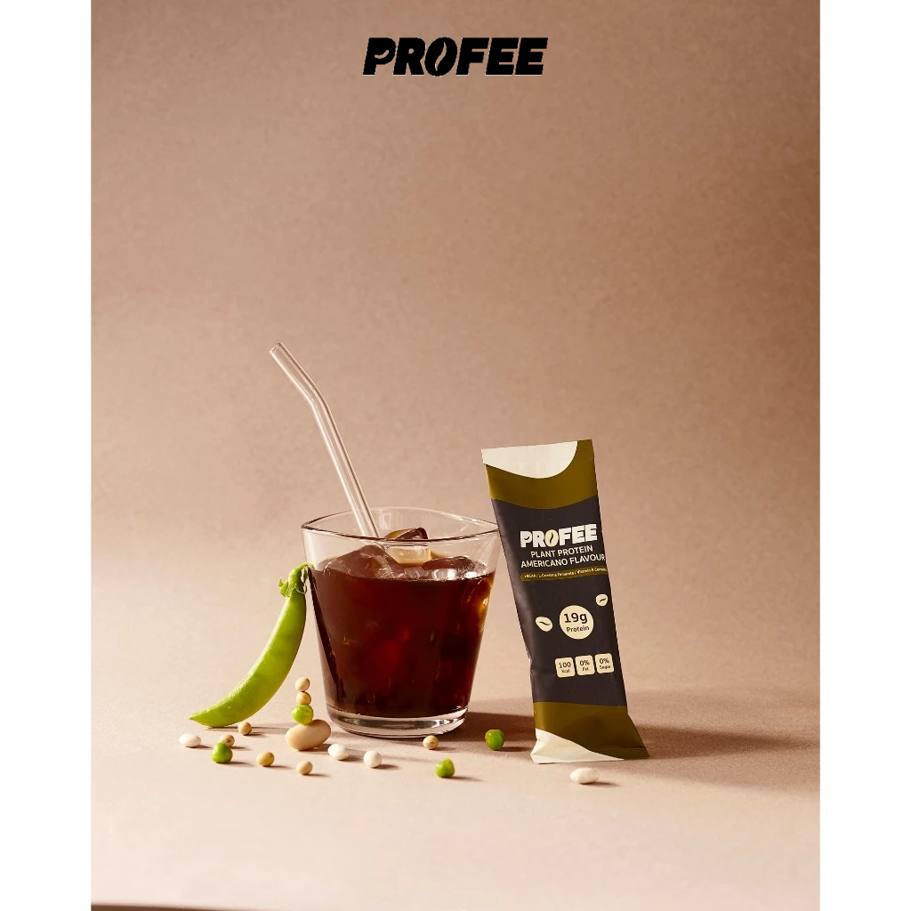 (จำนวน 10 ซอง ไม่มีกล่อง) PROFEE Plant Protein Americano Flavour