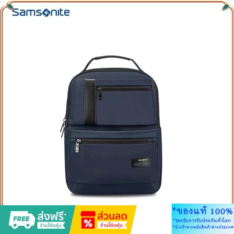 （ราคาต่ำสุดออนไลน์）Samsonite NV6 กระเป๋าเป้สะพายหลัง กันน้ํา สีน้ําเงินเข้ม เหมาะกับนักเรียน สไตล์นักธุรกิจ ของแท้ 100%