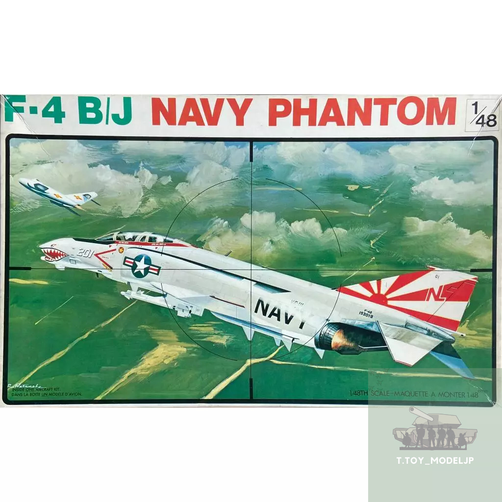Esci 1/48 F-4 B/J Navy Phantom โมเดลเครื่องบินรบ โมเดลเครื่องบินประกอบ เครื่องบินจู่โจมทางอากาศ