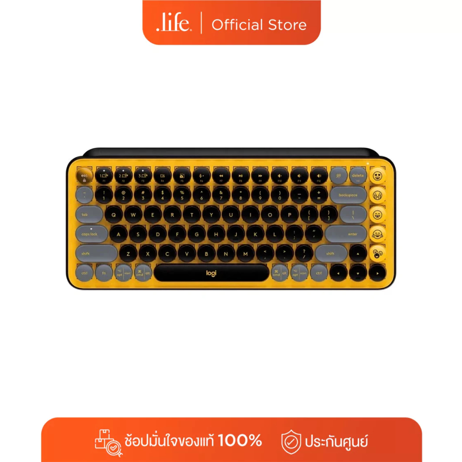 LOGITECH คีย์บอร์ดไร้สาย (แป้นพิมพ์ไทย-อังกฤษ) POP Keys By Dotlife