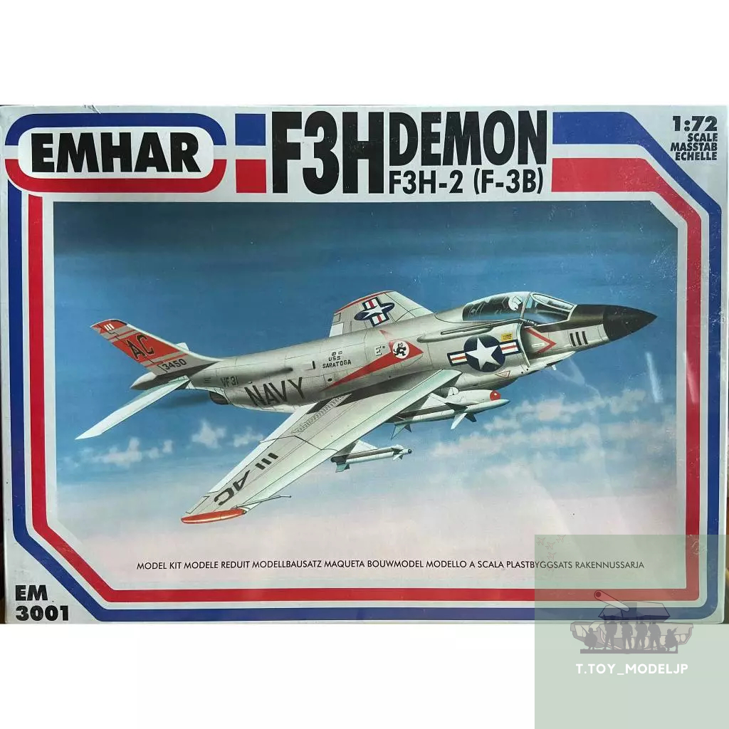 EMHAR 1/72 F3H Demon F3H-2 F-3B โมเดลเครื่องบินรบ เครื่องบินรบ โมเดลเครื่องบินประกอบ