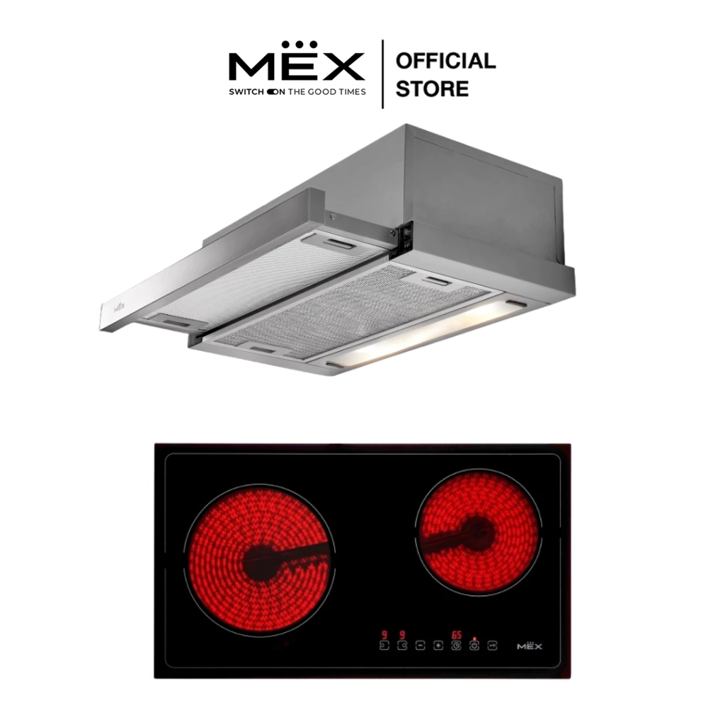 MEX Set รุ่น HVH632N + SL26 เตาไฟฟ้าฐานกระจกเซรามิคและเครื่องดูดควันแบบสลิมไลน์