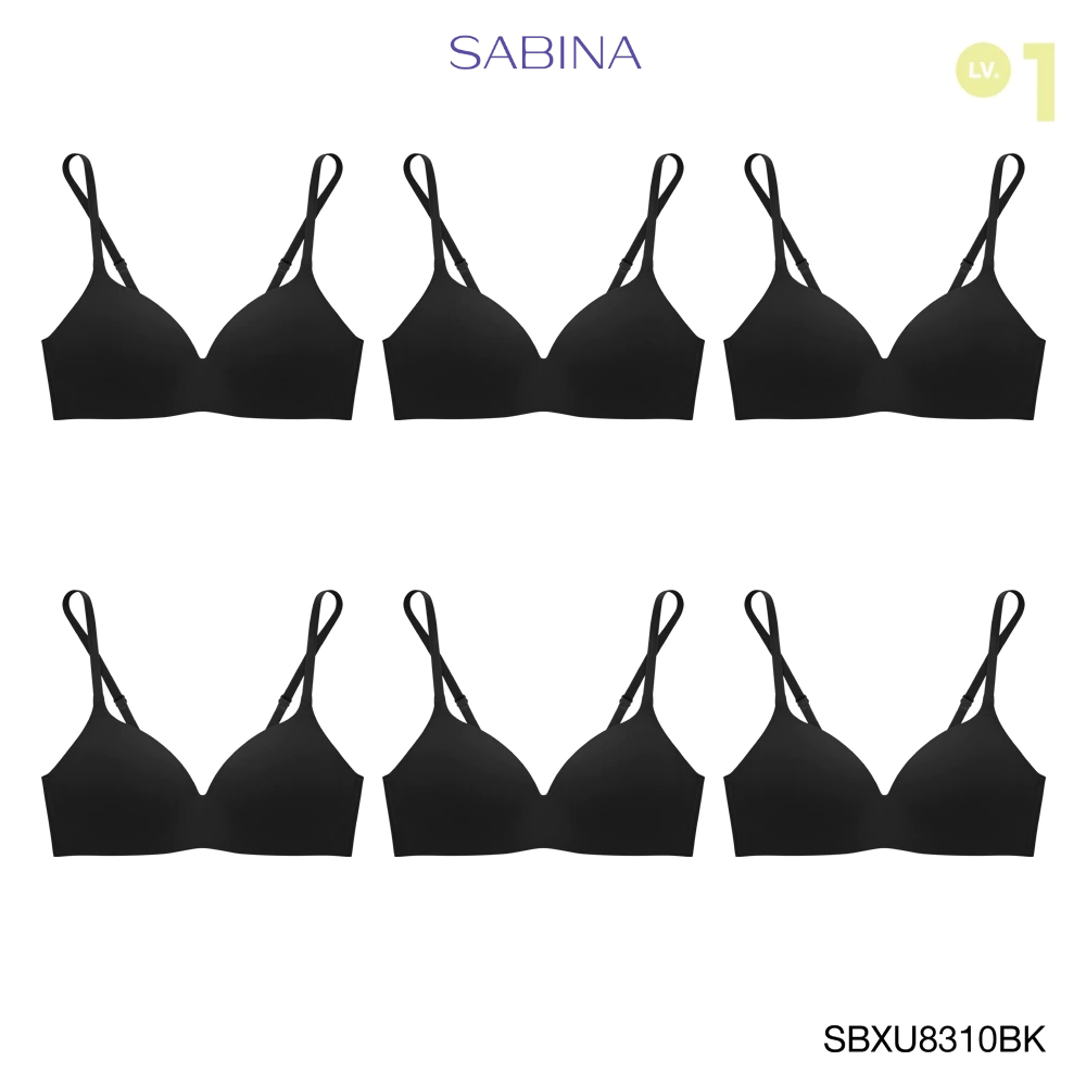 Sabina เสื้อชั้นใน (Set 6 ชิ้น) INVISIBLE WIRE (ไร้โครง) SEAMLESS FIT รุ่น Pretty Perfect รหัส SBXU8