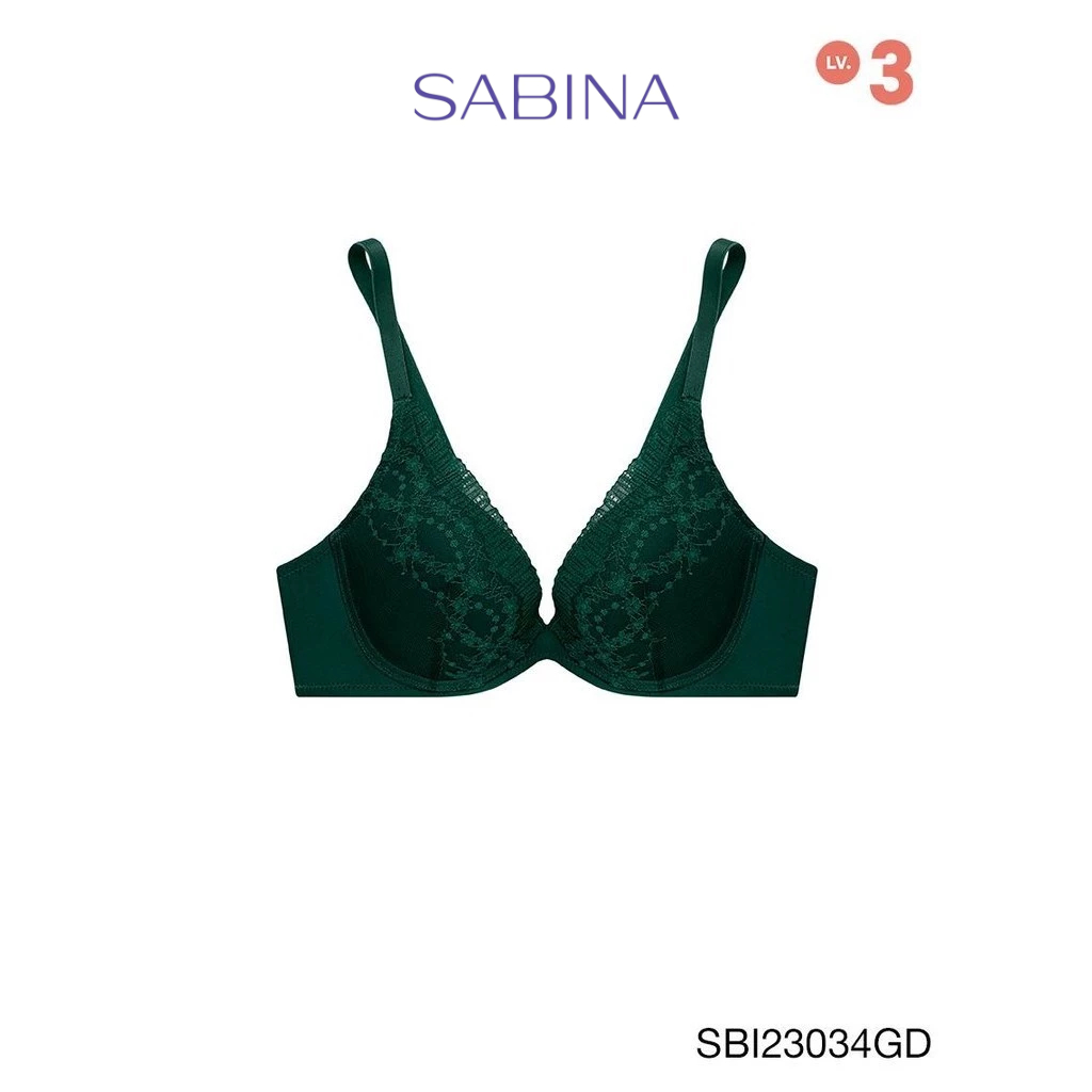 Sabina Modern V Level 3 เสื้อชั้นใน  มีโครง รหัส SBI23034GD – สีเขียวเข้ม