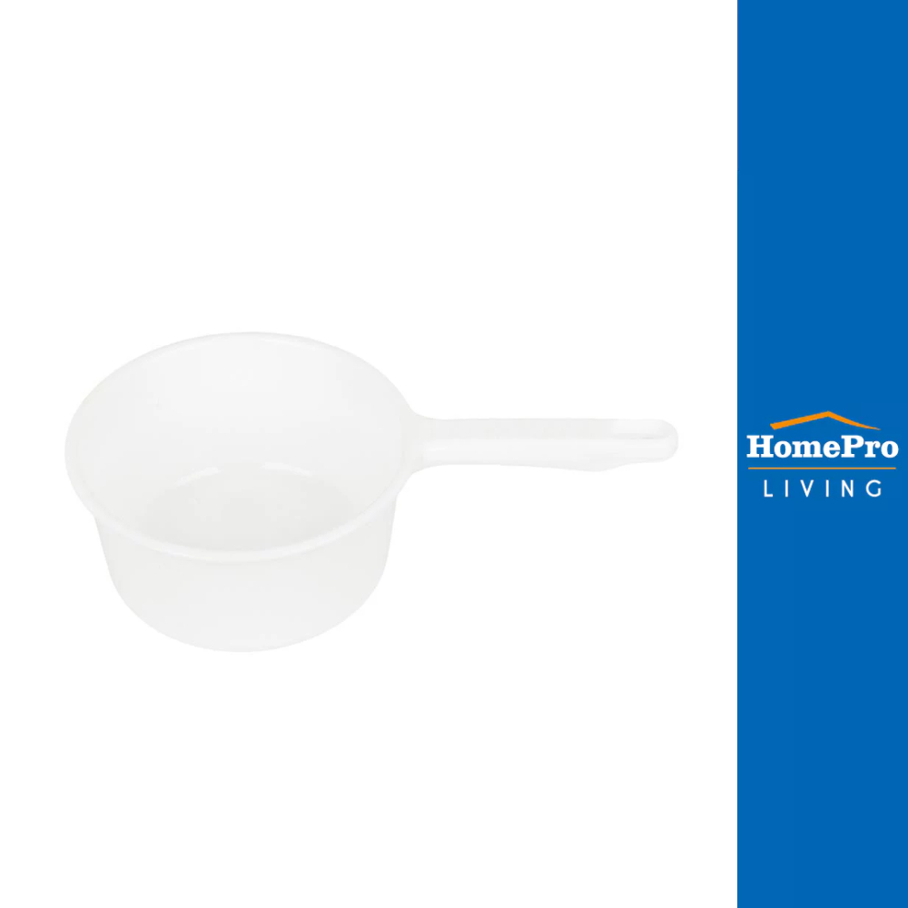 HomePro ขันน้ำกลมมีด้าม PLIM 16.5cm สีขาว แบรนด์ PLIM