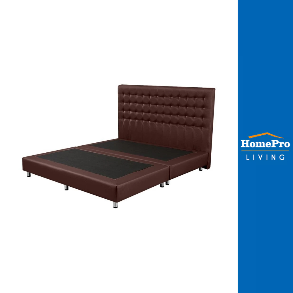 [จัดส่งพร้อมประกอบ] HomePro ฐานรองหัวเตียง 5 ฟุต  BERLIN น้ำตาลเข้ม แบรนด์ HOME LIVING STYLE