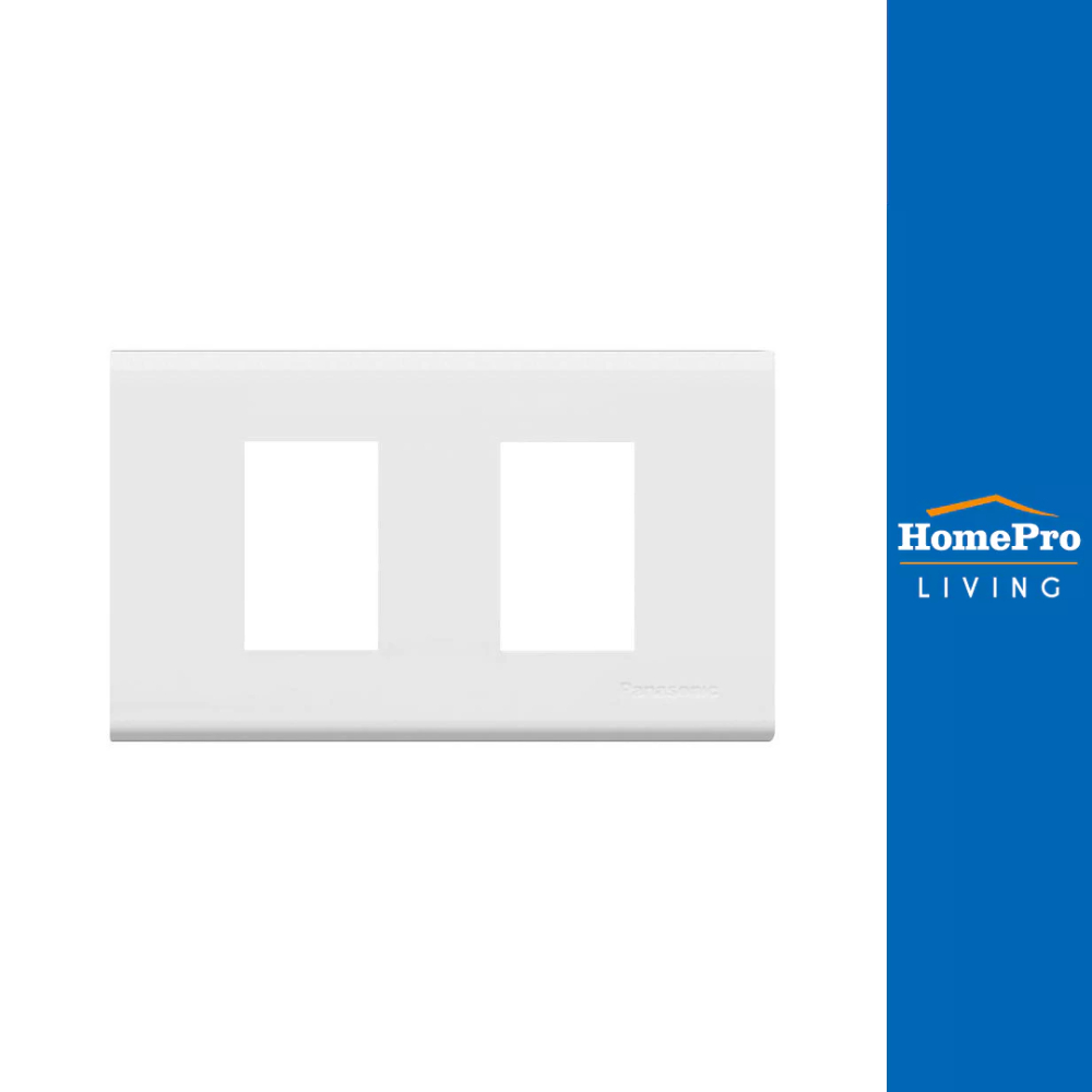 PANASONIC หน้ากาก 2 ช่อง WEG6802WK สีขาว จัดส่งโดย HomePro