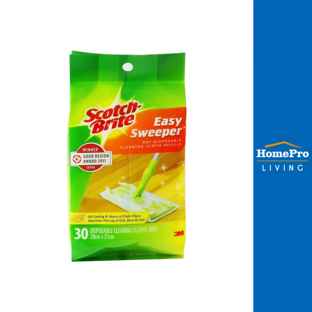 SCOTCH-BRITE รีฟิลผ้าเช็ดเก็บฝุ่นชนิดเปียก 26x15.5cm สีขาว จัดส่งโดย HomePro