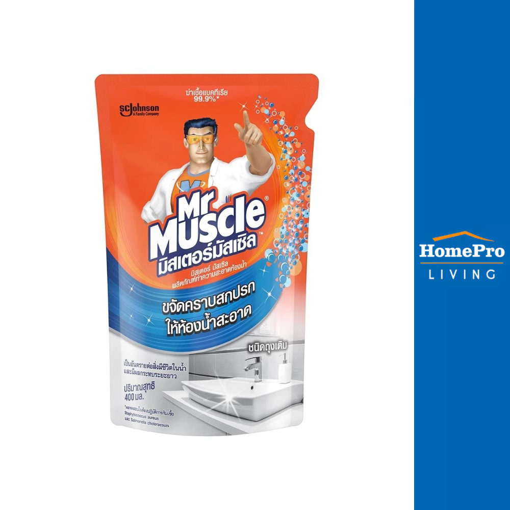 MR.MUSCLE รีฟิลน้ำยาทำความสะอาดห้องน้ำ 400 มล. จัดส่งโดย HomePro