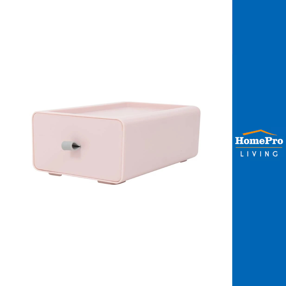 HomePro กล่องลิ้นชักเล็ก CUBE S 13.3x21x8 ซม. สีชมพู แบรนด์ STACKO