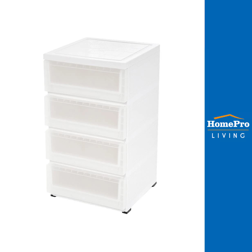 STACKO ตู้ลิ้นชัก 5 ชั้น มีล้อ MONO 43x43x94 ซม. สีขาว จัดส่งโดย HomePro