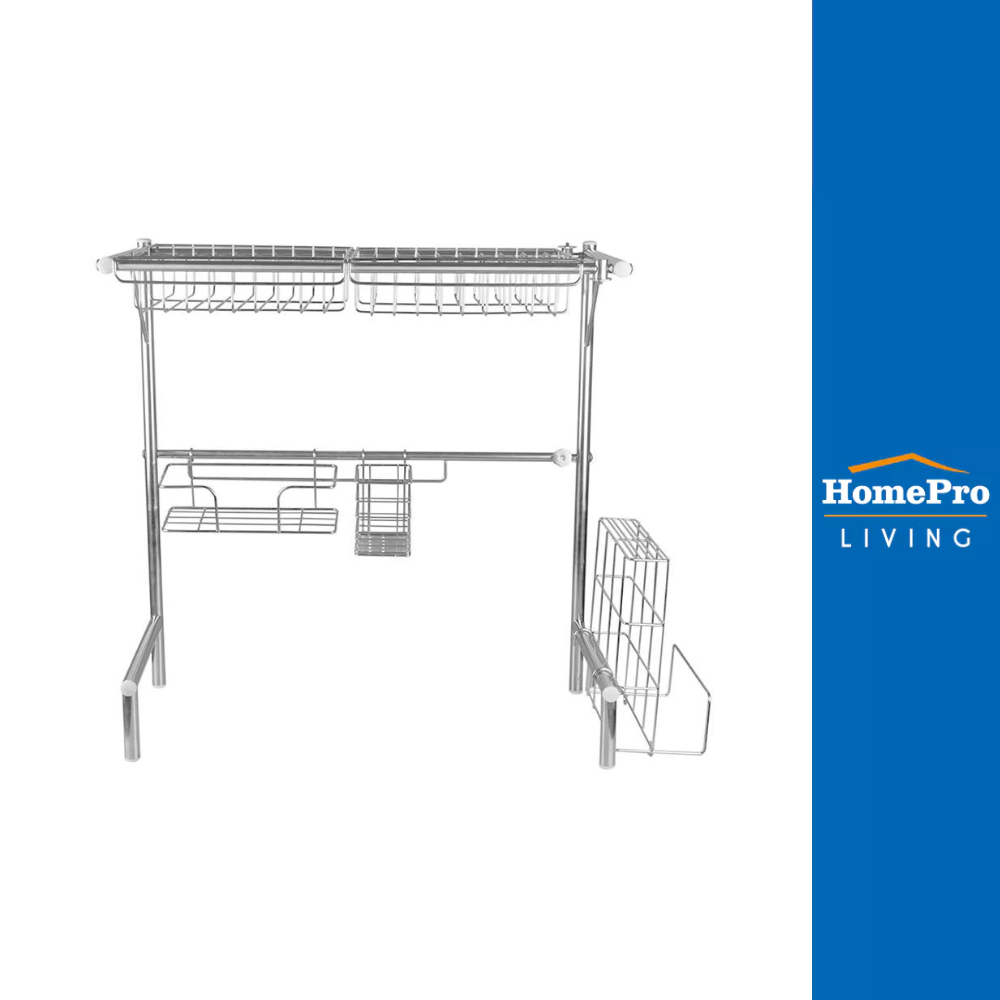 HomePro ชั้นวางจานสเตนเลสคร่อมซิงค์ปรับขนาดได้ แบรนด์ KECH