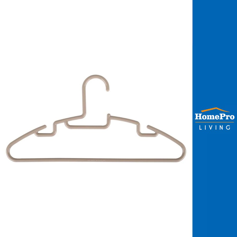 PLIM ไม้แขวนเสื้อ H-056BR น้ำตาล (1x6) จัดส่งโดย HomePro
