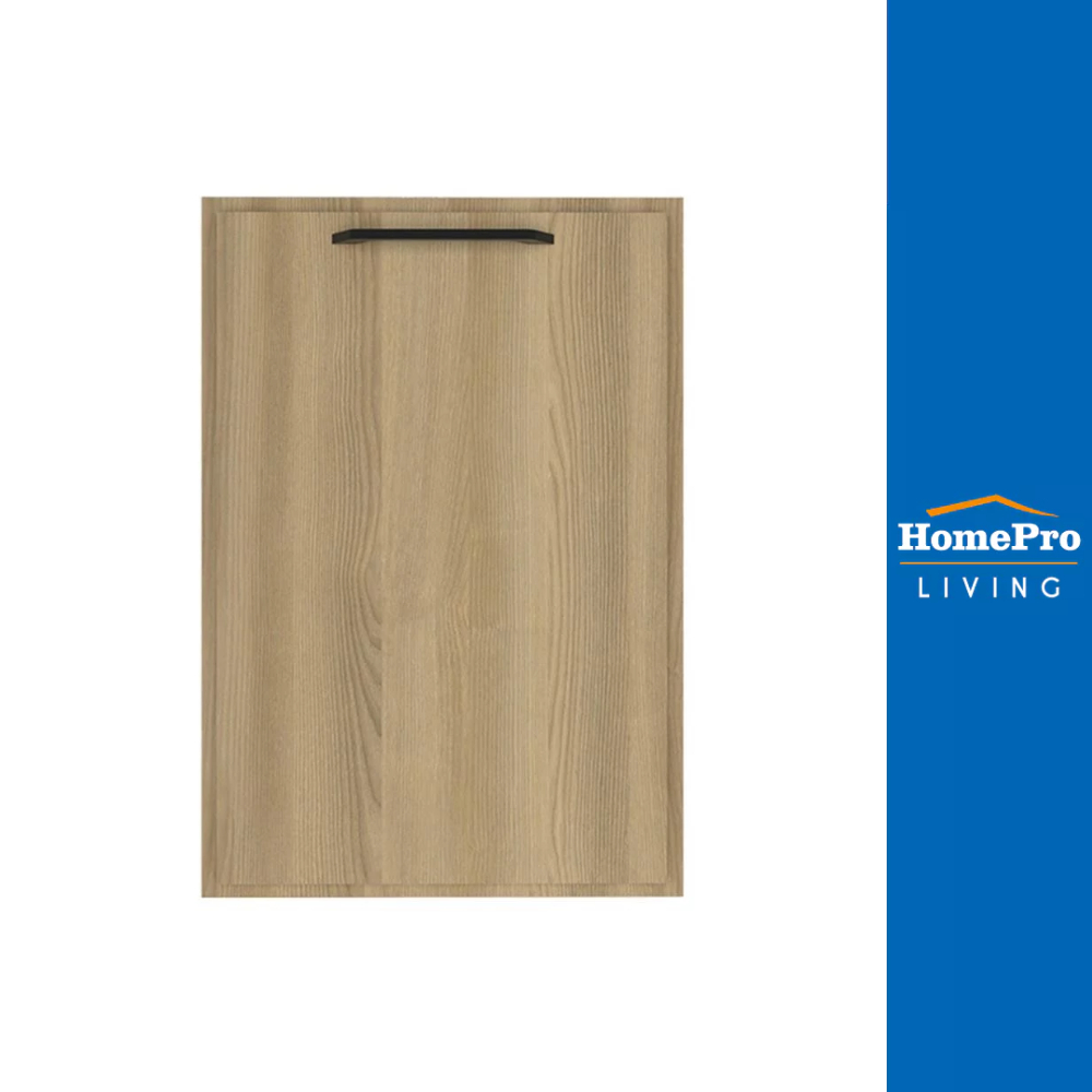 PARAZZO บานซิงค์คู่ WPC ENZO มือจับดำ 80x60 ซม. สี เนเจอรัลโอ๊ค จัดส่งโดย HomePro