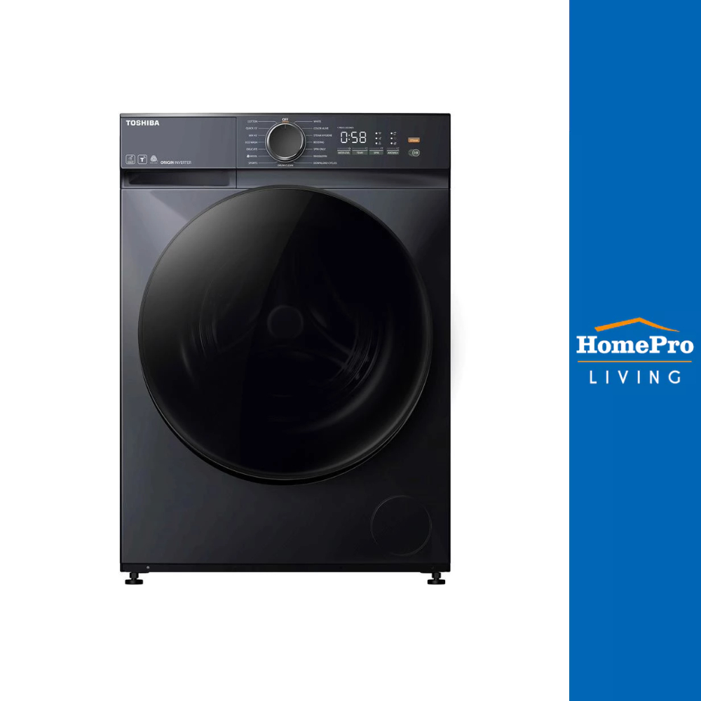 [จัดส่งพร้อมติดตั้ง] TOSHIBA เครื่องซักผ้าฝาหน้า TW-T21BU105UWT(MG) 9.5 กก. 1200RPM อินเวอร์เตอร์ สีเทา