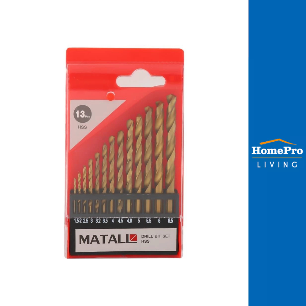 MATALL ชุดดอกสว่านเจาะเหล็ก แพ็ก 13 ชิ้น จัดส่งโดย HomePro