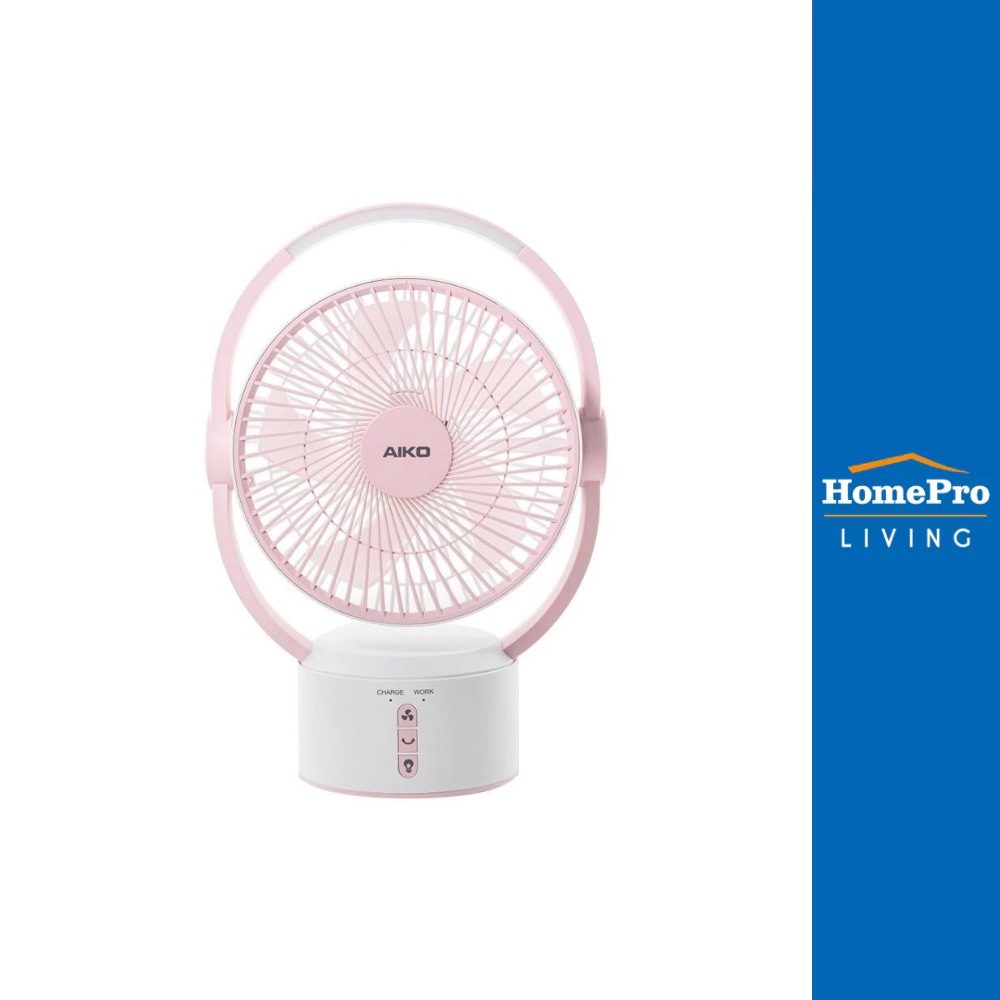 AIKO พัดลมพกพา 9 นิ้ว AIKO KN-L2819-WPK สีขาว/ชมพู