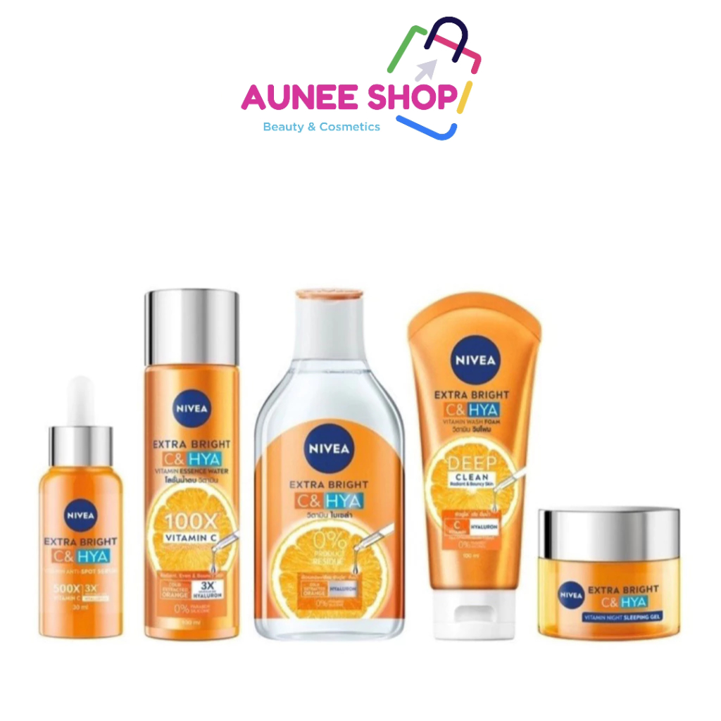 ส่งฟรี/มีไลฟ์ ลด50% Nivea นีเวีย เอ็กซ์ตร้าไบร์ท (C&Hya/ผู้ญ)(รวมครบเซท)