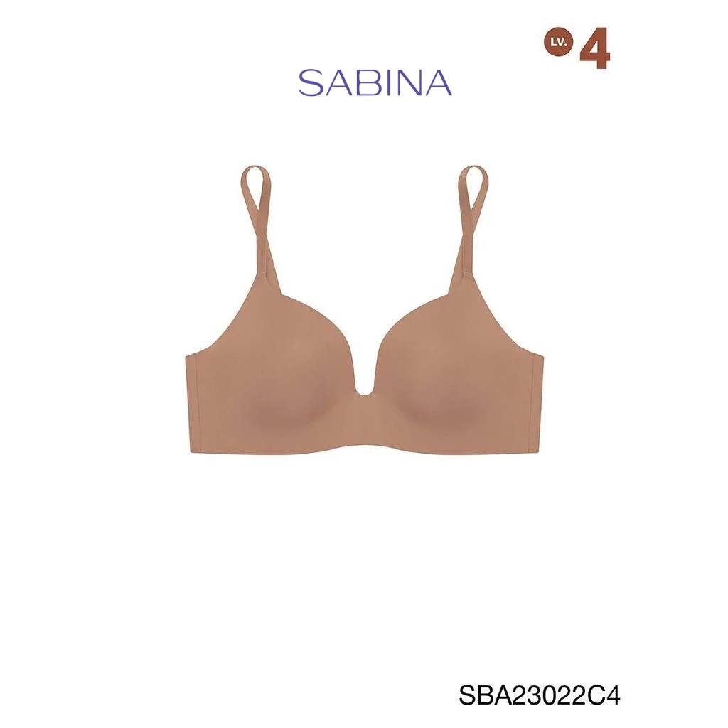 Sabina Doomm Doomm Level 4 เสื้อชั้นใน ไร้ตะเข็บ  ไร้โครง รหัส SBA23022C4 - สีเนื้อแทน
