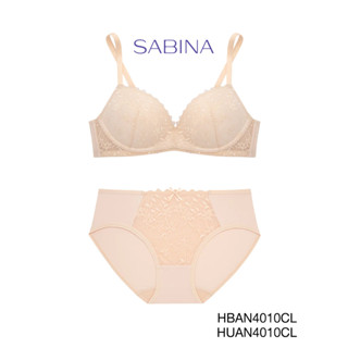 Sabina เซตชุดชั้นใน รุ่น Habpy Push (ไม่มีโครง) รหัส HBAN4010CL+HUAN4010CL สีเนื้ออ่อน