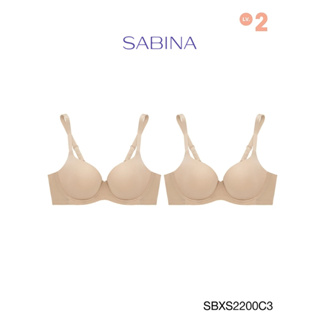 Sabina เสื้อชั้นใน (Set 2 ชิ้น)  มีโครง รุ่น Sixnature รหัส SBXS2200C3 สีเนื้อเข้ม