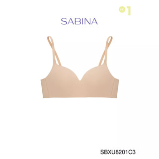 Sabina เสื้อชั้นใน Invisible Wire (ไม่มีโครง) รุ่น Pretty Perfect รหัส SBXU8201C3 สีเนื้อเข้ม