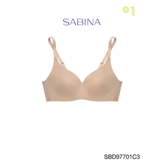 Sabina เสื้อชั้นใน Invisible Wire (ไม่มีโครง) รุ่น Perfect Bra รหัส SBD97701C3 สีเนื้อเข้ม