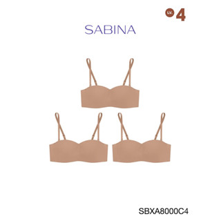 Sabina เสื้อชั้นใน (Set 3 ชิ้น)  มีโครง Body Bra The Series (เกาะอก) รุ่น Doomm Doomm รหัส SBXA8000C4 สีเนื้อแทน