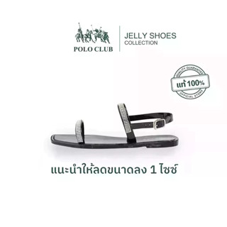 POLO CLUB รองเท้ายาง รุ่น P2779 สีดำ | รองเท้ารัดส้นผู้หญิง