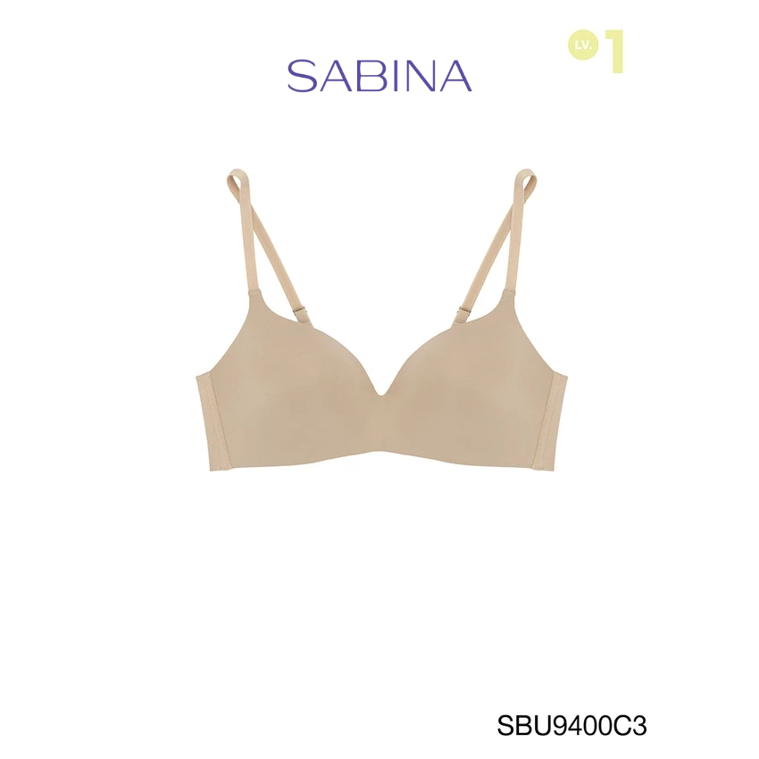 SABINA BRALESS เสื้อชั้นในไม่มีโครง Seamless Fit รุ่น Pretty Perfect รหัส SBU9400C3 สีเนื้อเข้ม