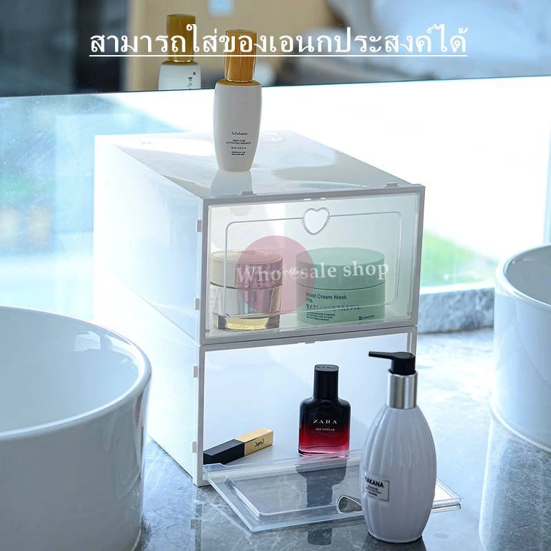 พร้อมส่งทันที กล่องรองเท้า กล่องเก็บของ ชั้นวางรองเท้า ที่ใส่รองเท้า เปิดฝาด้านหน้า มีให้เลือก 2 ขนาด 9 สี #ขายดีที่สุด thumbnail 8