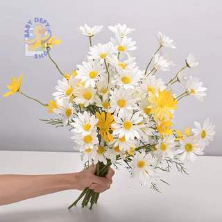 <ใหม่! 9สี พร้อมส่ง> ดอกเดซี่ แบบช่อ Daisy 5ดอก🌼 ดอกไม้แห่งรัก ยาว 53ซม ดอกไม้ผ้า พร็อบ แต่งบ้าน ดอกไม้ประดับ เดซี่