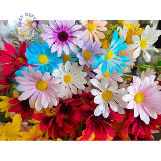 <ใหม่! 9สี พร้อมส่ง> ดอกเดซี่ แบบช่อ Daisy 5ดอก🌼 ดอกไม้แห่งรัก ยาว 53ซม ดอกไม้ผ้า พร็อบ แต่งบ้าน ดอกไม้ประดับ เดซี่