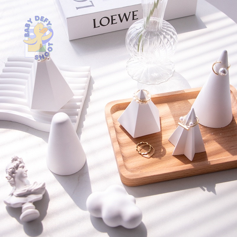 <ใหม่! แท่นภูเขา> แท่นแหวน แท่นยิปซั่ม Gypsum Piece | 6 แบบ | เครื่องประดับ แท่นวางของ พร็อบ ถ่ายรูป แท่นพร็อบ