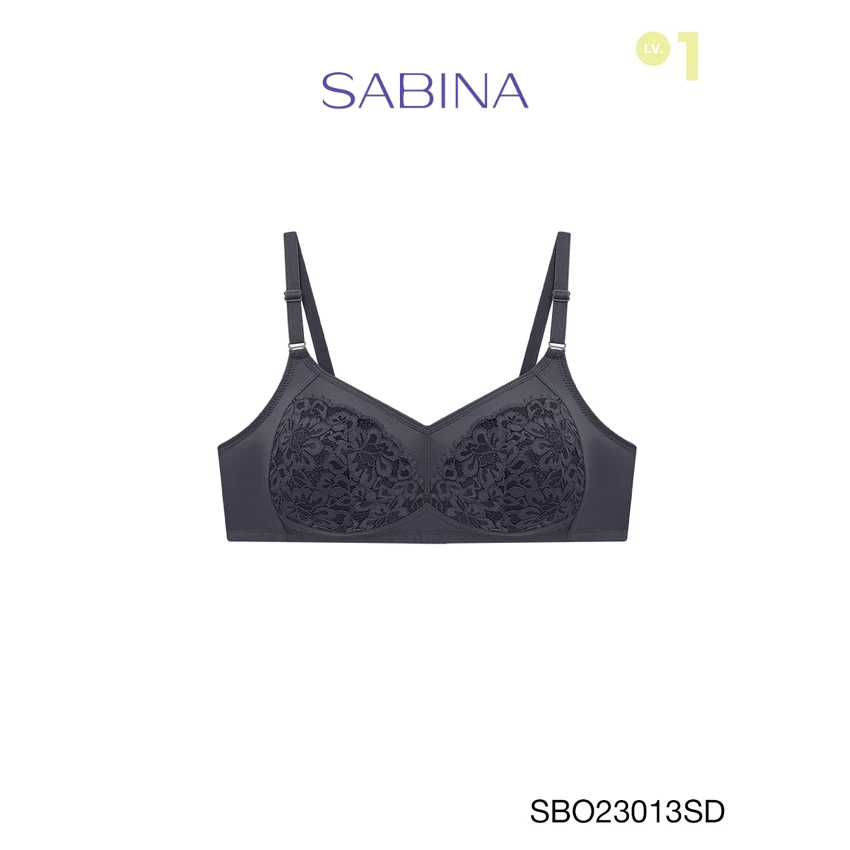 Sabina เสื้อชั้นใน Invisible Wire (ไม่มีโครง) รุ่น Function Bra รหัส SBO23013SD สีเทาเข้ม