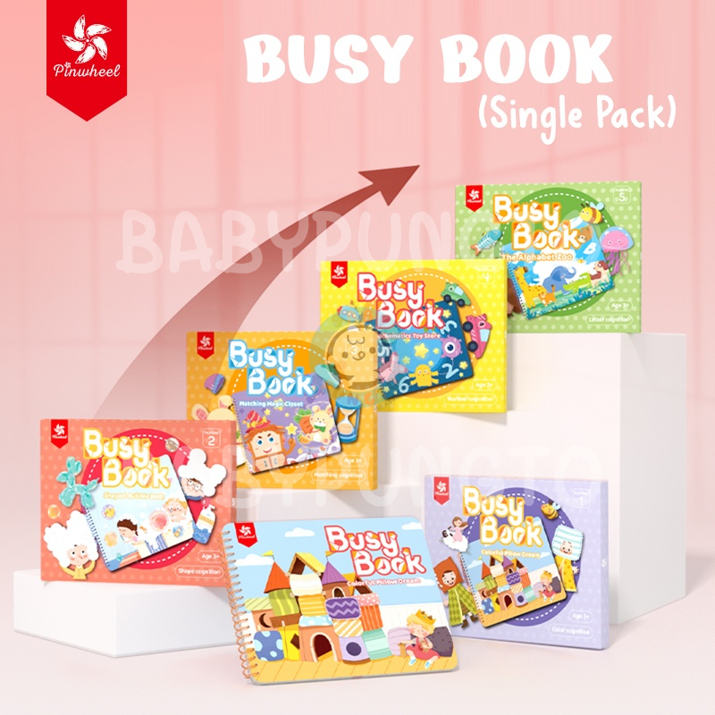 Pinwheel Busy Book (Single Pack) 1ชุด มี 1เล่ม🔺มี 7 Level🔺Quiet Book หนังสือกิจกรรมเพิ่มทักษะการเรีย