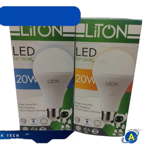 หลอดไฟ LED 20W กลม E27 ยี่ห้อ Liton ขนาด 6.5*13.5 ซม.