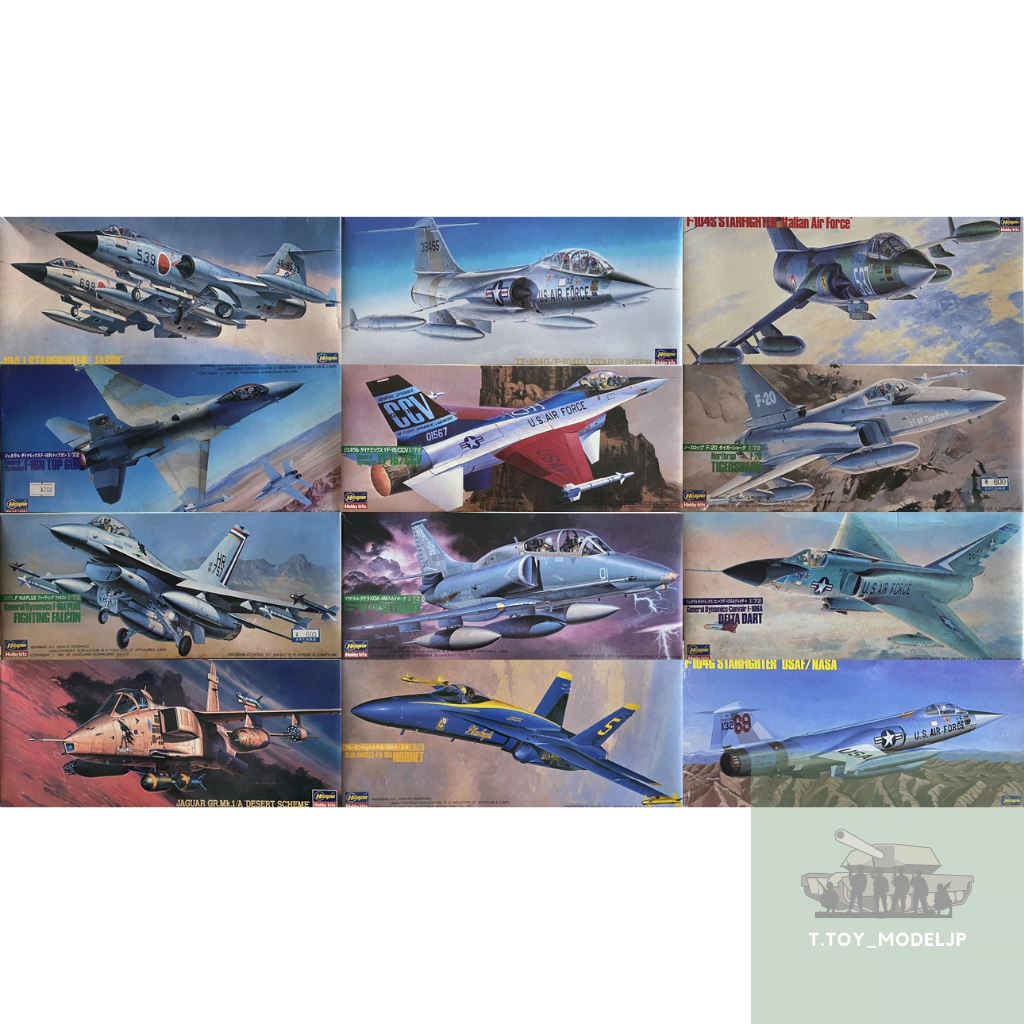 Hasegawa 1/72 F-4E F-8E OV-10A F-100D  A-6E F-104S T-4  F9F-2 Mk.6 F-102A  A-6E Mig-23S A-10A Mig-27