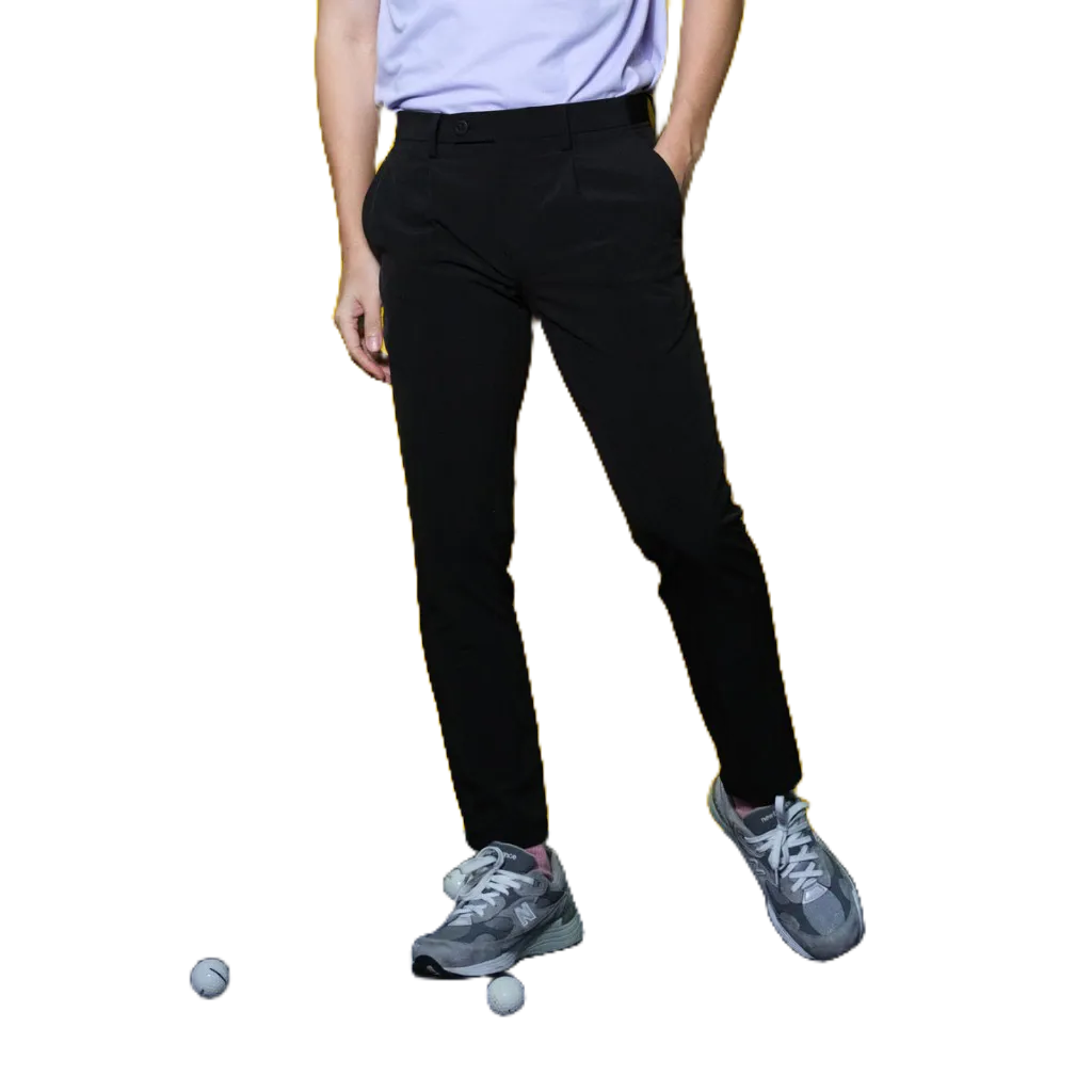 era-won กางเกง รุ่น  GOLF FABRIC (065V6) Cooling series ทรงกระบอกเล็ก ขาเต่อ เอวยางยืด  สี BLACK