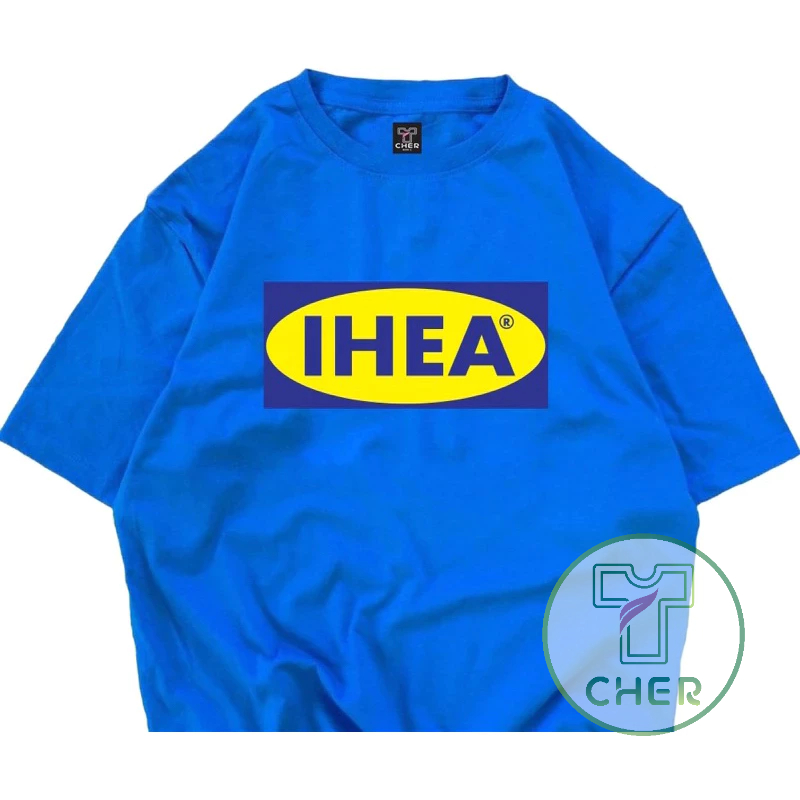 เสื้อคอกลม ลายIHEA  เนื้อผ้า cotton 100% มีหลายสีเลือกใส่ได้ทั้งหญิงและชาย สินค้าพร้อมส่ง