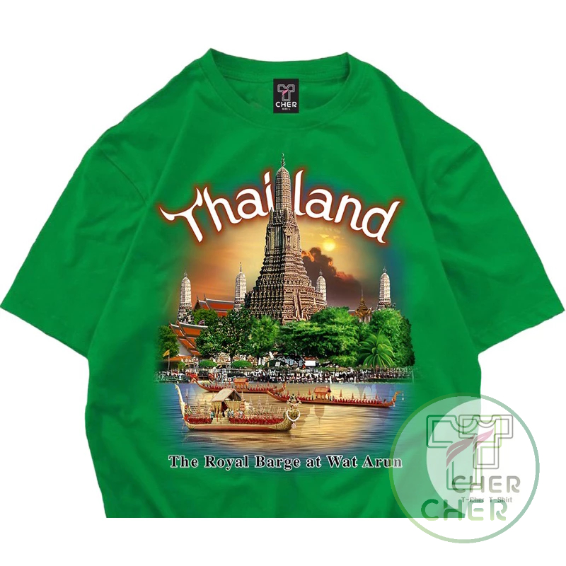 เสื้อสกรีนลายไทยเเลนด์เนื้อผ้าcotton100%ใสได้ทั้งหญิงและชาย