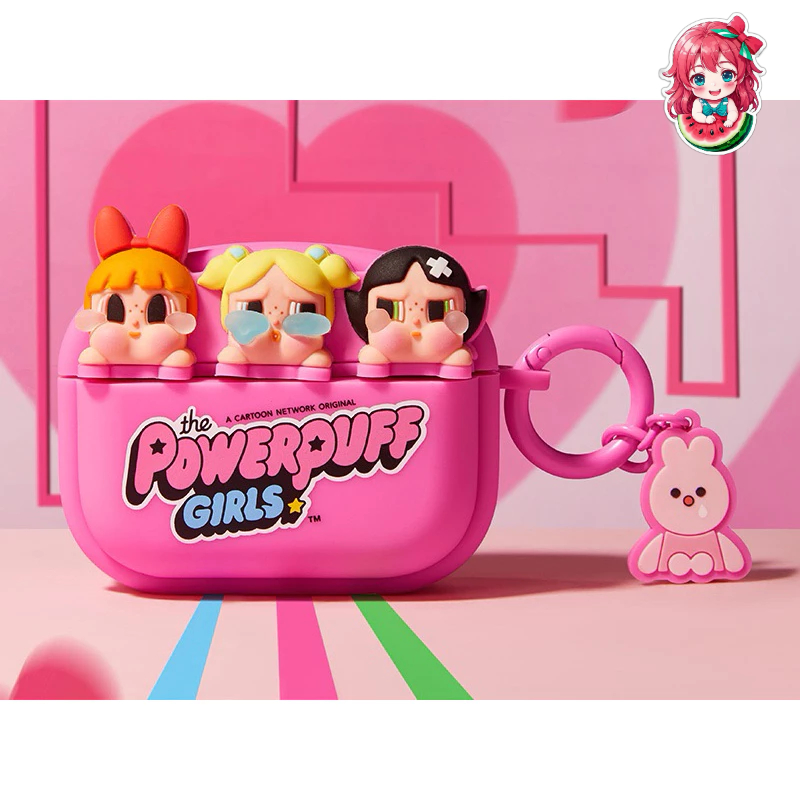 POPMART crybaby airpods proケース powerpuff CRYBABY × Powerpuff Girls Series-Earphone Bag for Airpods