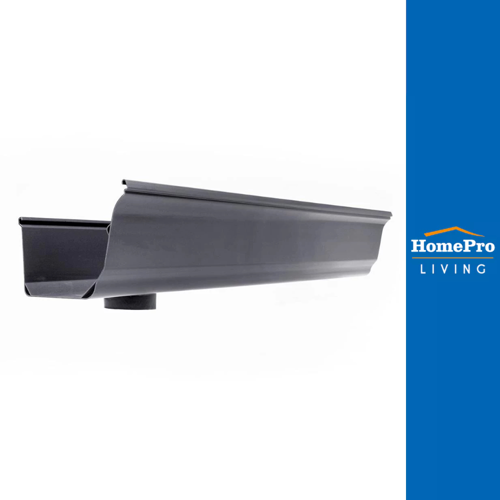 โอเค รางน้ำฝนพีวีซี เจาะรูซ้าย 4 ม. สีเทา จัดส่งโดย HomePro