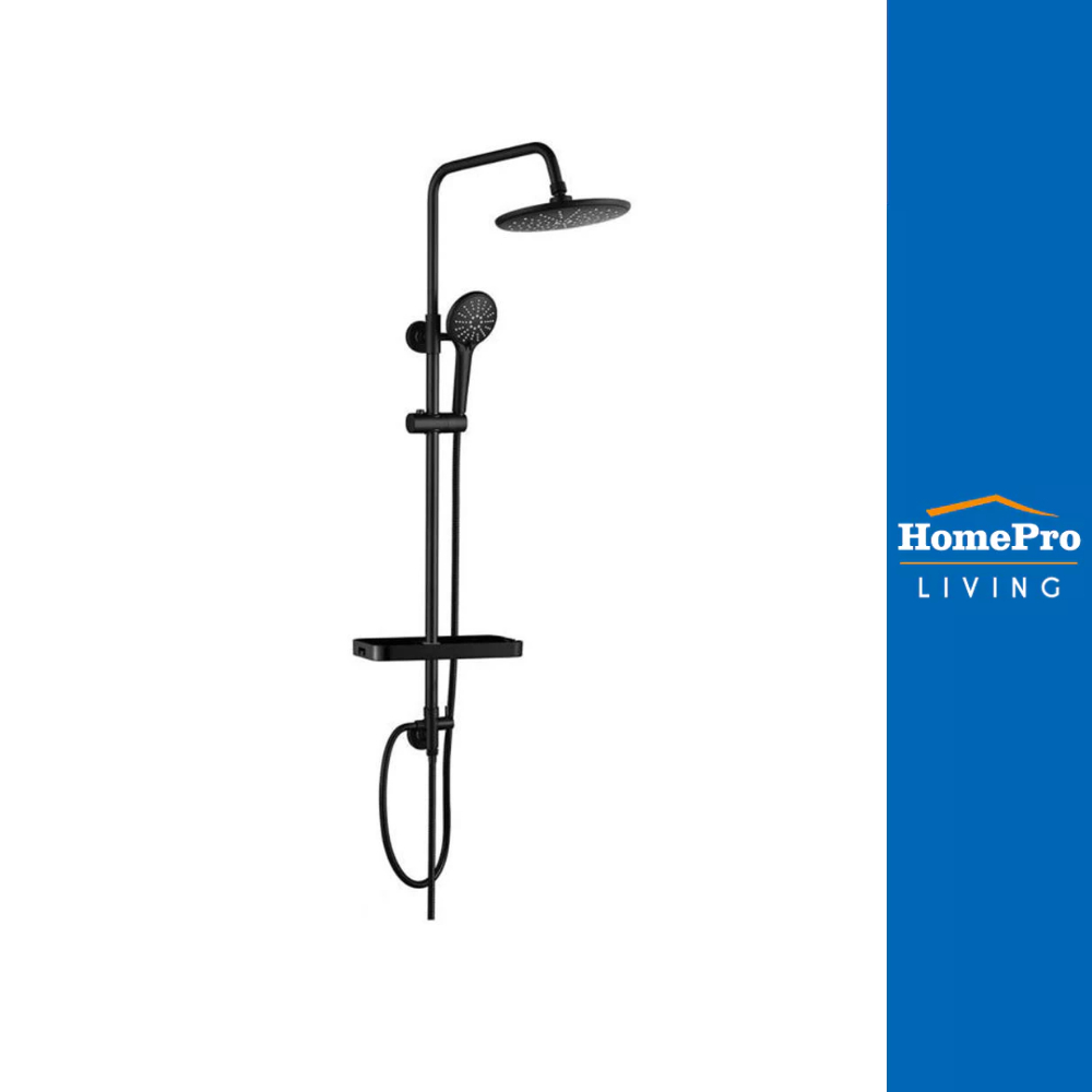 RASLAND ฝักบัว RAIN SHOWER RA RAIN-BKK สีดำ จัดส่งโดย HomePro