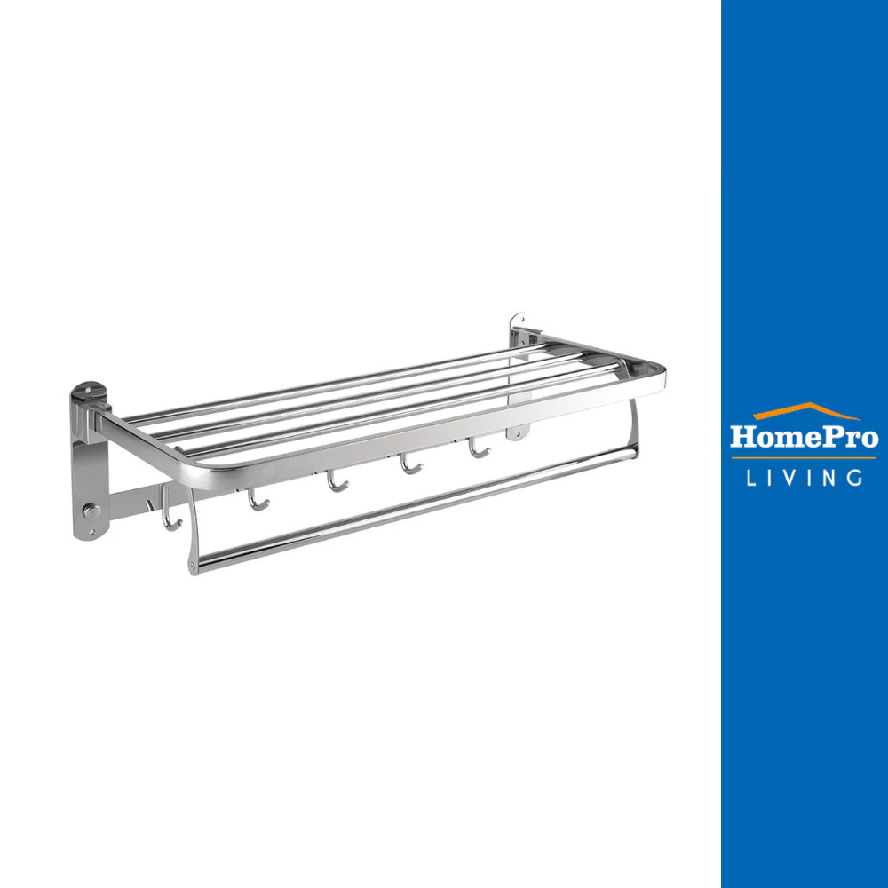 RASLAND ชั้นวางพร้อมราว B41011 สีโครม